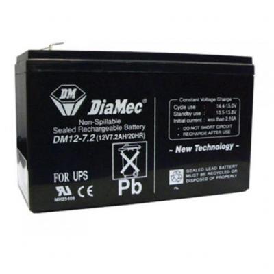 Diamec  DM1272 sznetmentes akkumultor, zsels, 12V 7Ah